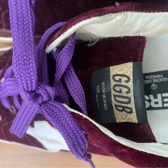 Golden Goose Purple Velvet Sneakers - Picture 6 of 6